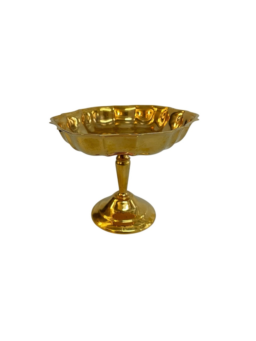 Vintage Chippendale FB Rogers 24KT Gold Electroplated Pedestal Bowl 4.5” X 5.5”